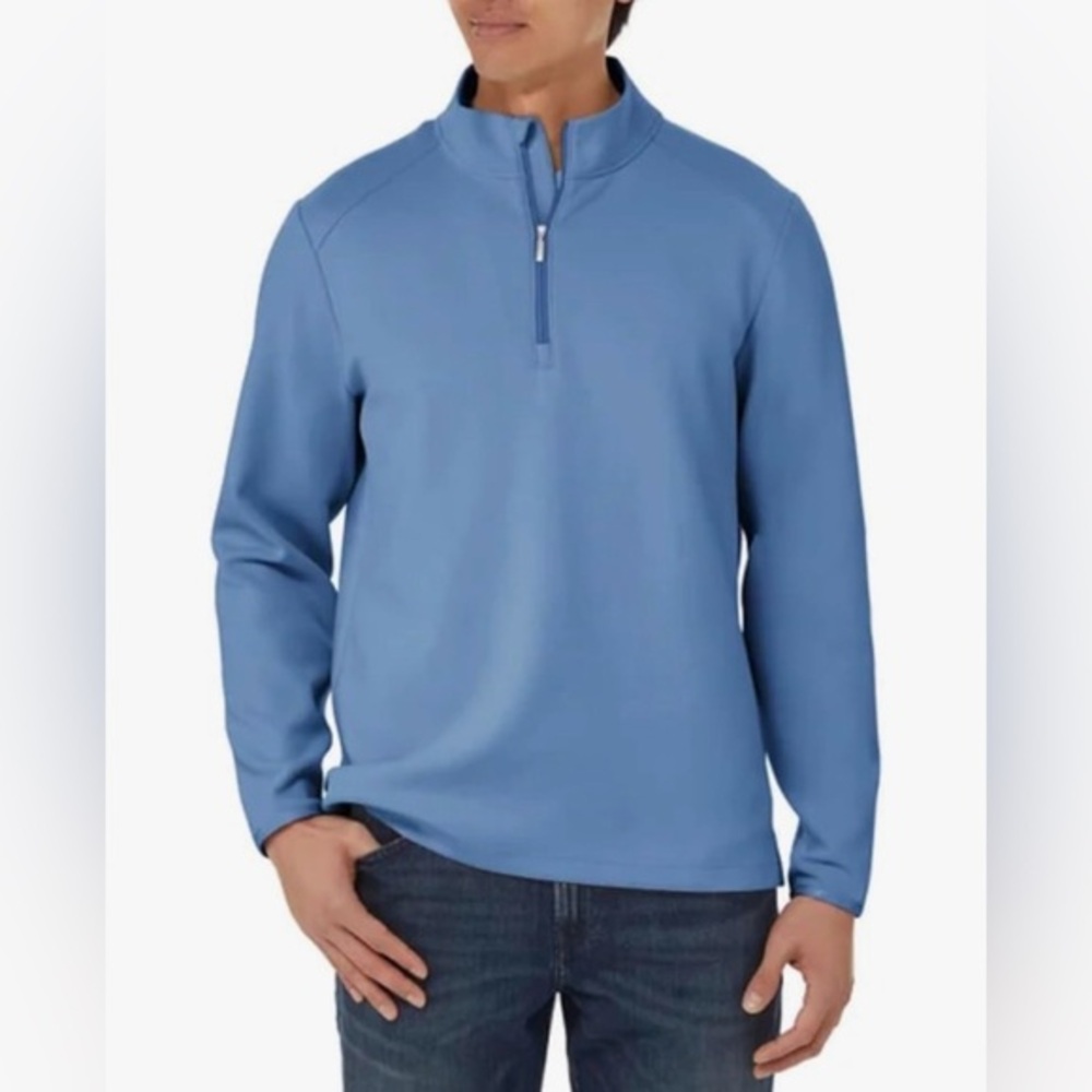 Kirkland Signature Blue Quarter-Zip Pullover